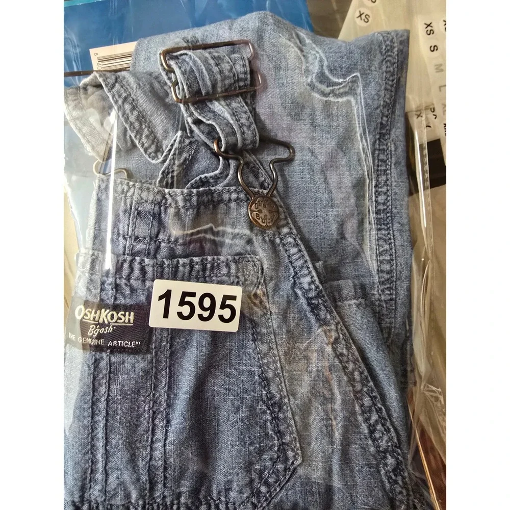 OshKosh Bgosh Toddler Boys Girls Blue Chambray Vestbak‎ Overalls 5T 2N007510